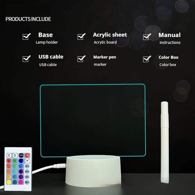 LED acrylic message board night light – design 888